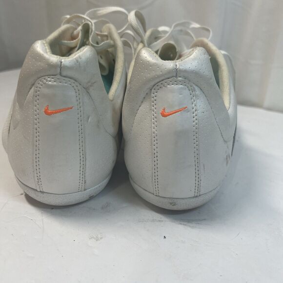 Nike Mens Shoe 13 White Orange Track Cleat Spikes Running Zoom Maxcat Bowerman - Picture 3 of 13